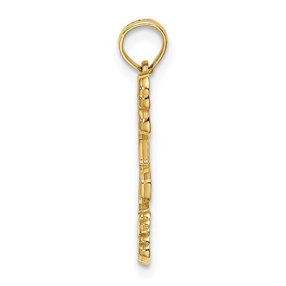 14k Yellow Gold TURKS & CAICOS Flamingo Charm
